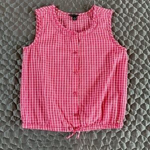 Tommy Hilfiger Girls Sleeveless Gingham Top